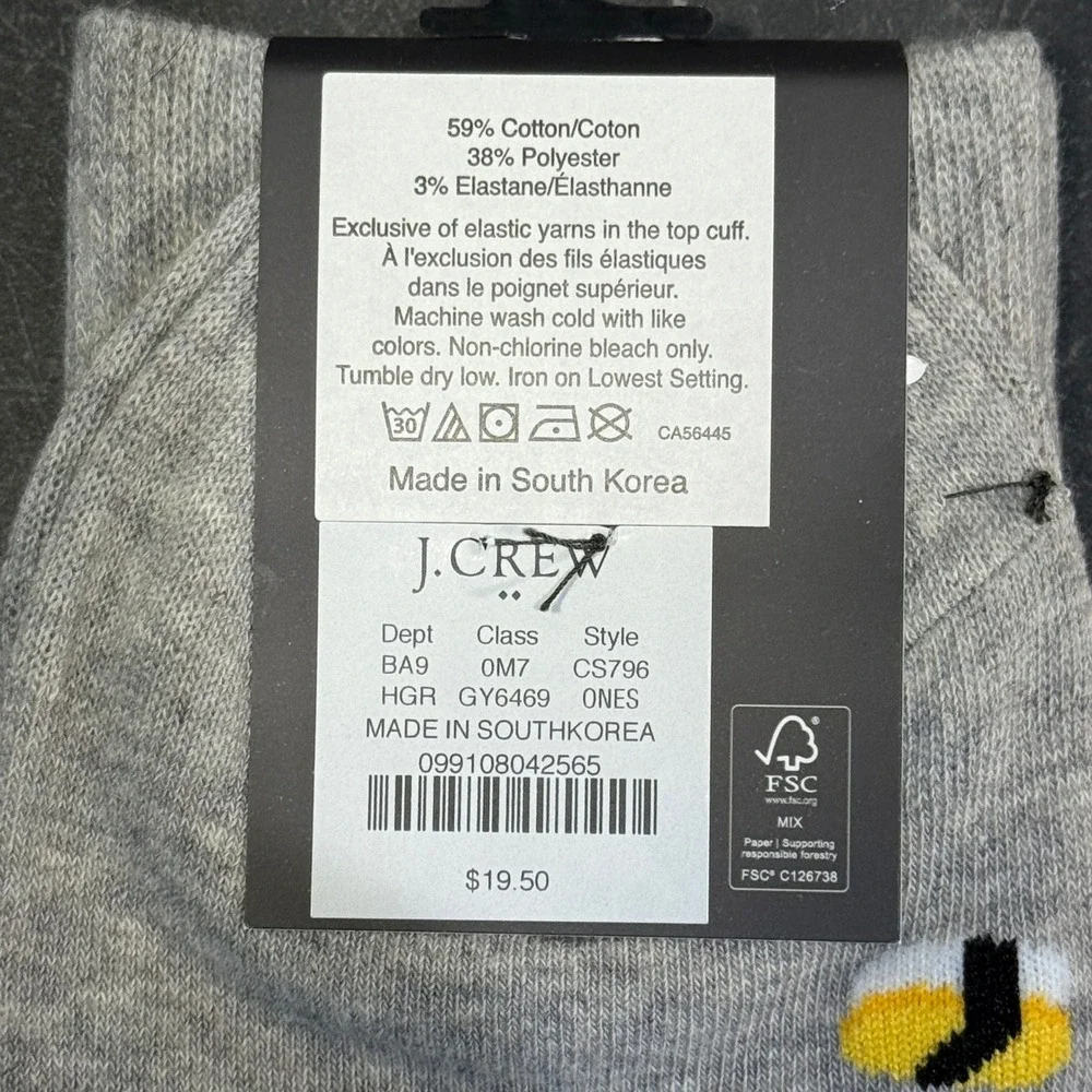 Mens J Crew Socks | Size‎ One Size | Assorted Colors 4 Pack Bundle Sushi Hearts